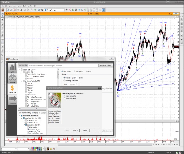 Importare ed esportare una formula con MetaStock